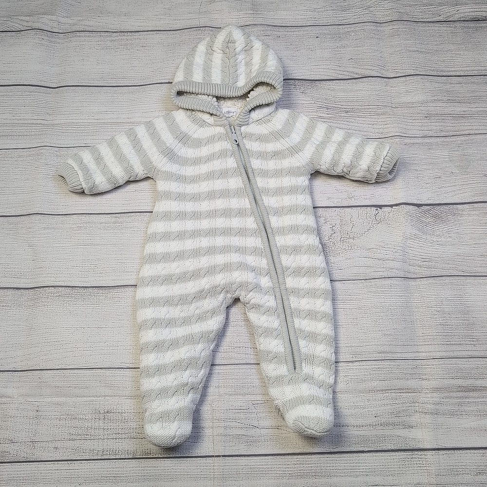 0/3m Angel Dear Striped Knit Bunting